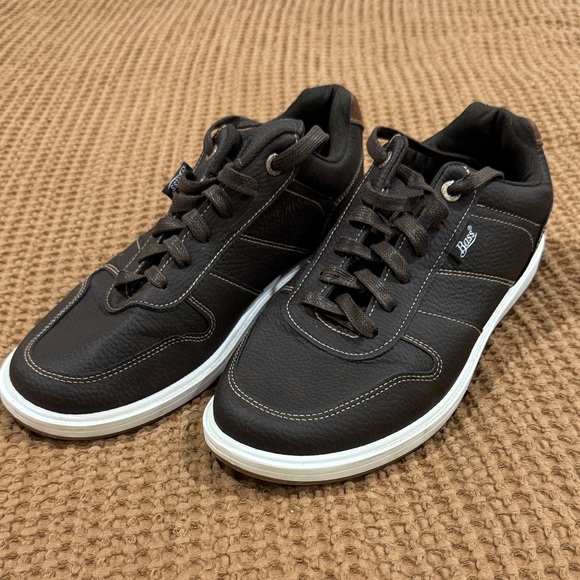 Brown Bass Leather Men's Shoes - Picture 1 of 7